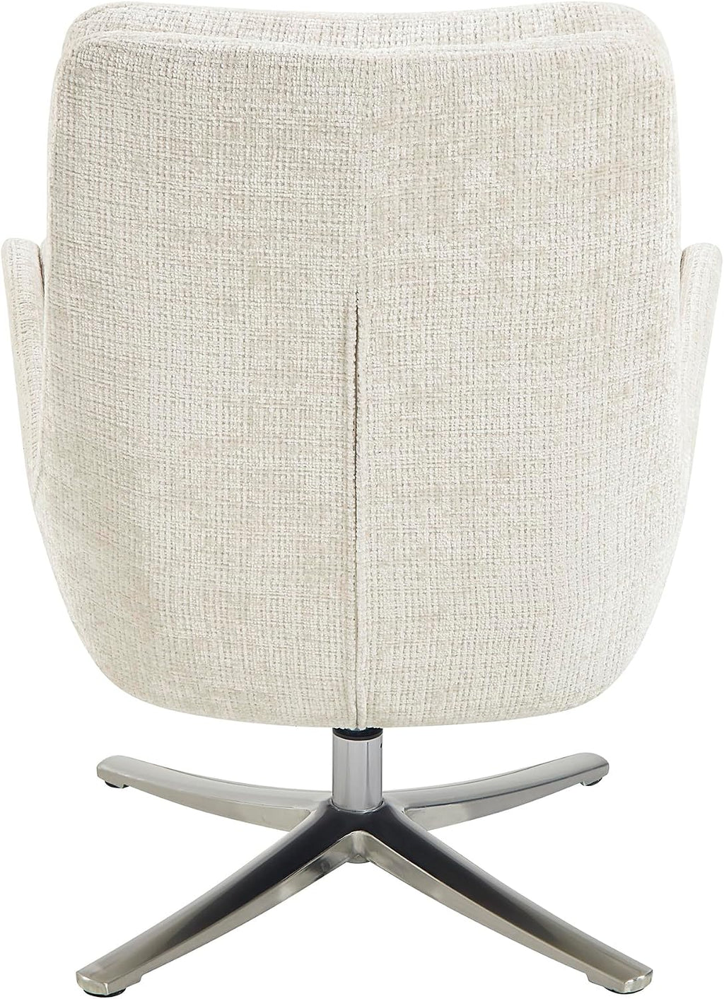 Lexicon 360 Degree Swivel Accent Chair with Ottoman, Chenille Upholstered Swivel Lounge Chair with Armrest, Criss-Cross Legs and Footstool for Living Room/Office/Bedroom, Beige