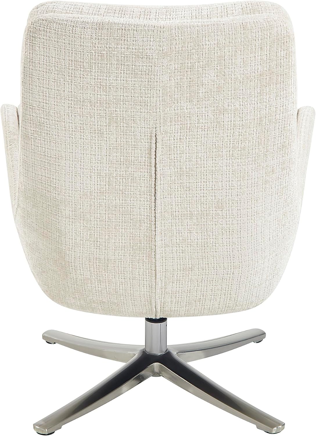 Lexicon 360 Degree Swivel Accent Chair with Ottoman, Chenille Upholstered Swivel Lounge Chair with Armrest, Criss-Cross Legs and Footstool for Living Room/Office/Bedroom, Beige