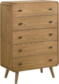 Coaster Home Furnishings Robyn 5-Drawer Bedroom Chest of Drawers Light Ash