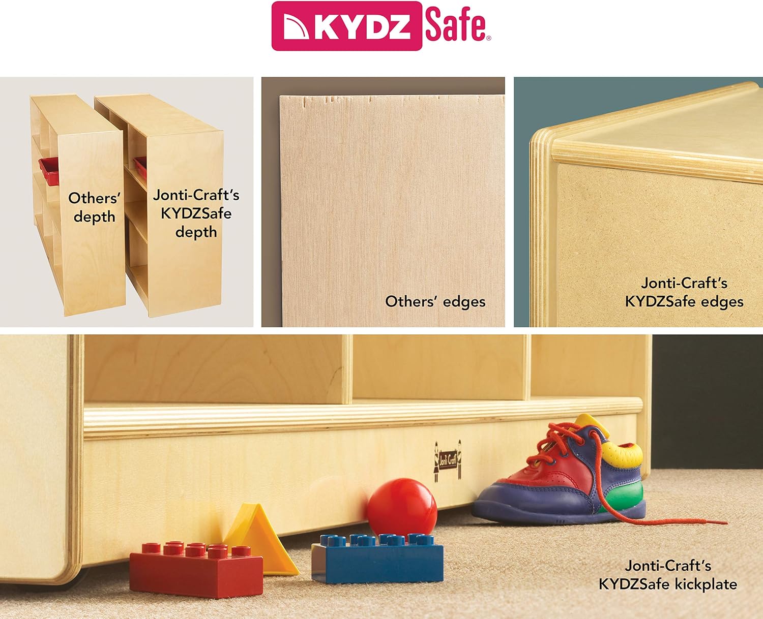 Jonti-Craft 37480JC Literacy Couch, Red