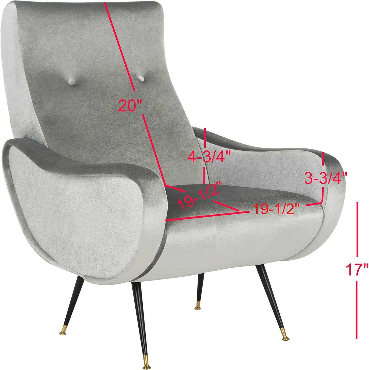 Safavieh Accent Chair, Normal, Light Grey
