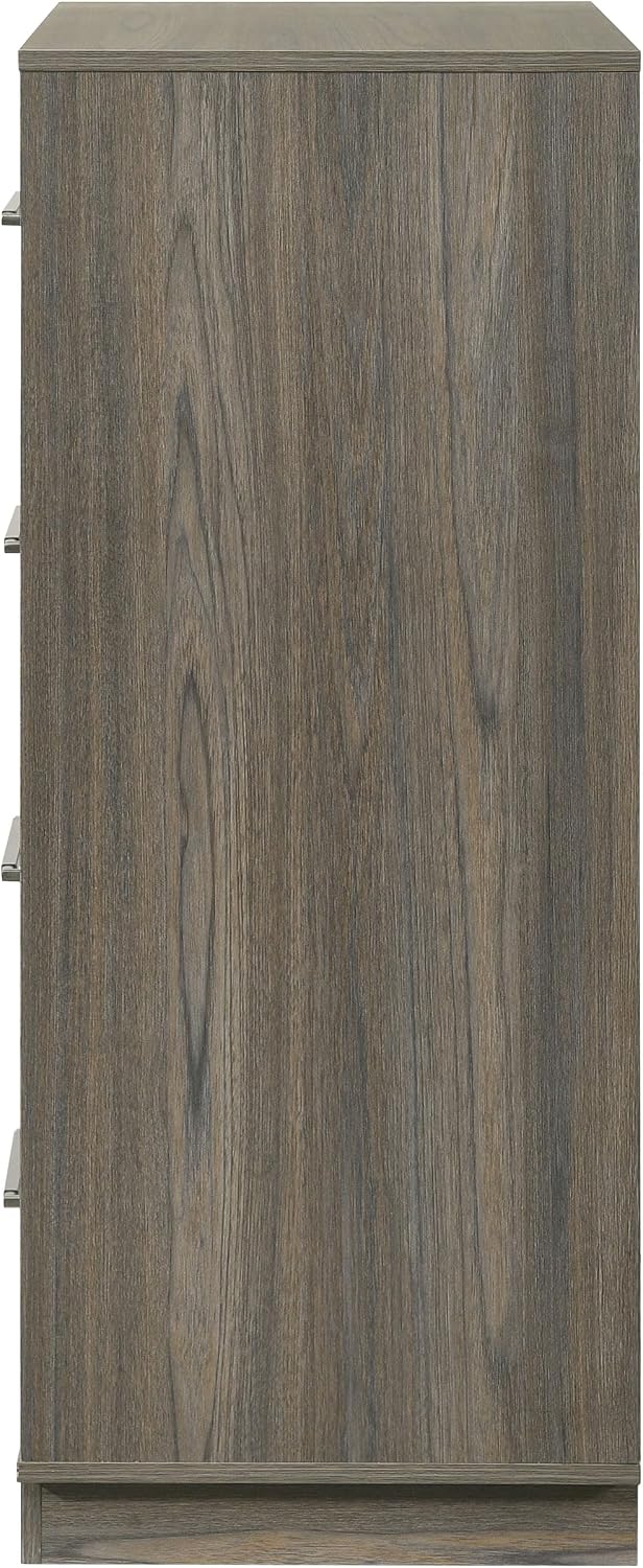 Coaster Home Furnishings - Fenwick - Melamine - 4-Drawer Chest with Antique Nickel Handles, Metal Extension Glides and Floating Base - Contemporary - Bedroom - Grey Oak - 224985