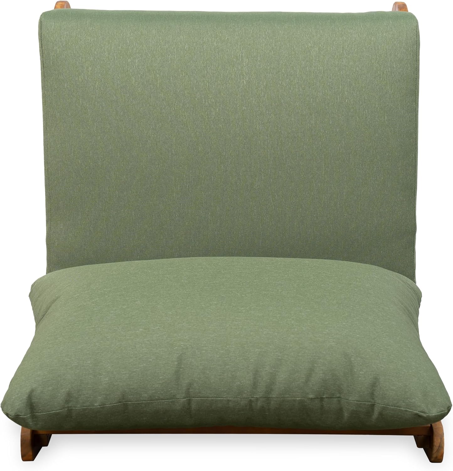 Christopher Knight Home Poppy Outdoor Club Chair with Water Resistant, Acacia Wood Lounge Chair Outdoor, Patio Low Profile Accent Chair, Comfy Reading Chair for Garden Backyard, Teak + Green