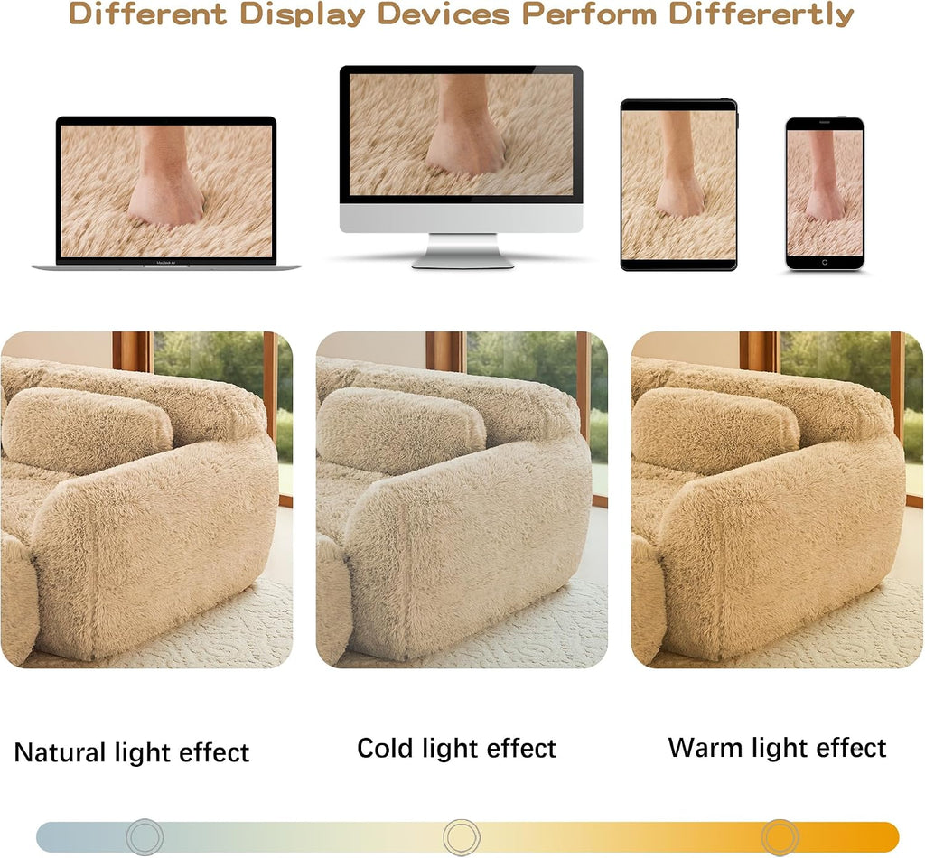 80-Inch Boneless Love Seat Couches in a Box, 2 Seat Modular Foam Cloud Sofa Floor Compressed Loveseat Couch W/Angle Armrests for Home Apartments Bedroom Living Room