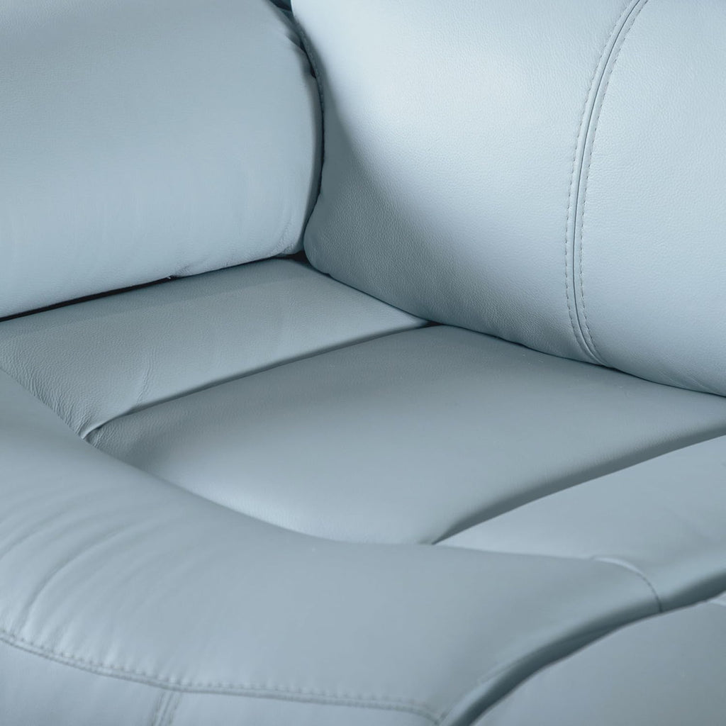Furniture of America Sorin Modern Leather Recliner Loveseat with Pillow Armrests and High Density Foam, Reclining Sofa, Comfortable Couch for Living Room, Office, FSC Certified, Blue