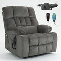 Oversized Power Recliner Chair for Big and Tall 400 LBS, 25.5' Extra Wide Electric Lift Chair with Heat and Massage, Dual Motor 180° Lay Flat Recliner Living Room Sofa, Chenille Big Lift Chair