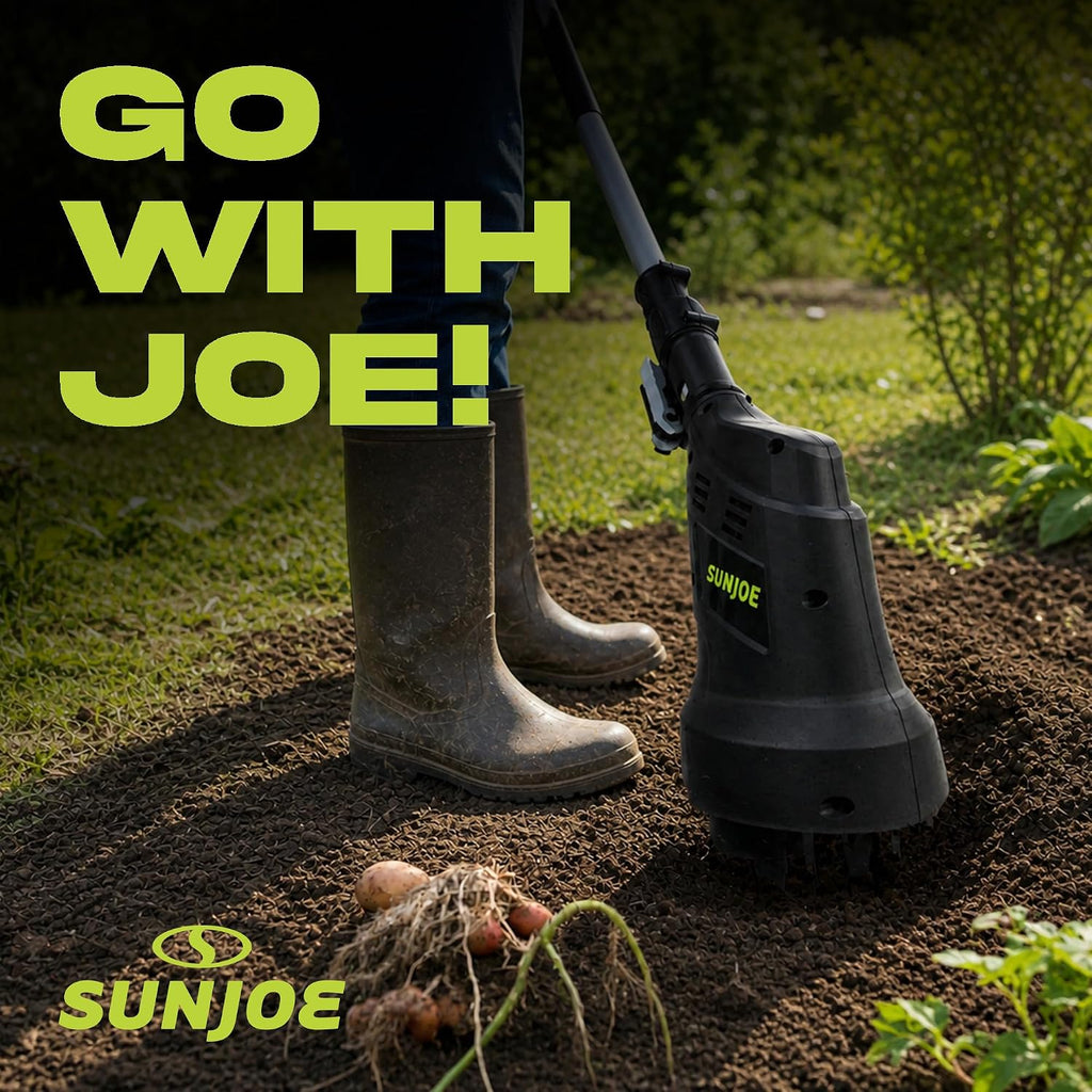 Sun Joe Cordless Garden Claw Tiller & Cultivator with 4-Tine Steel Blades, Battery & Charger, 3.6 Inch, 24V, 150W Motor - Heavy-Duty Tilling Machine for Lawn, Yard, and Gardening Care, 24V-CTLR-LTE