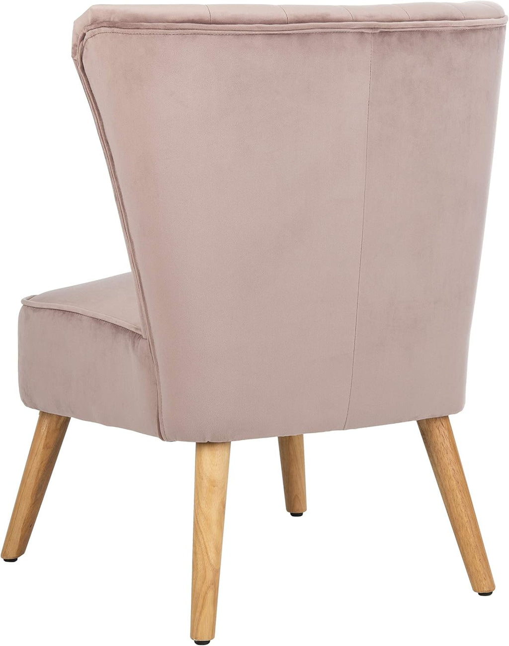 Safavieh Home June Retro Glam Mauve Velvet and Natural Accent Chair