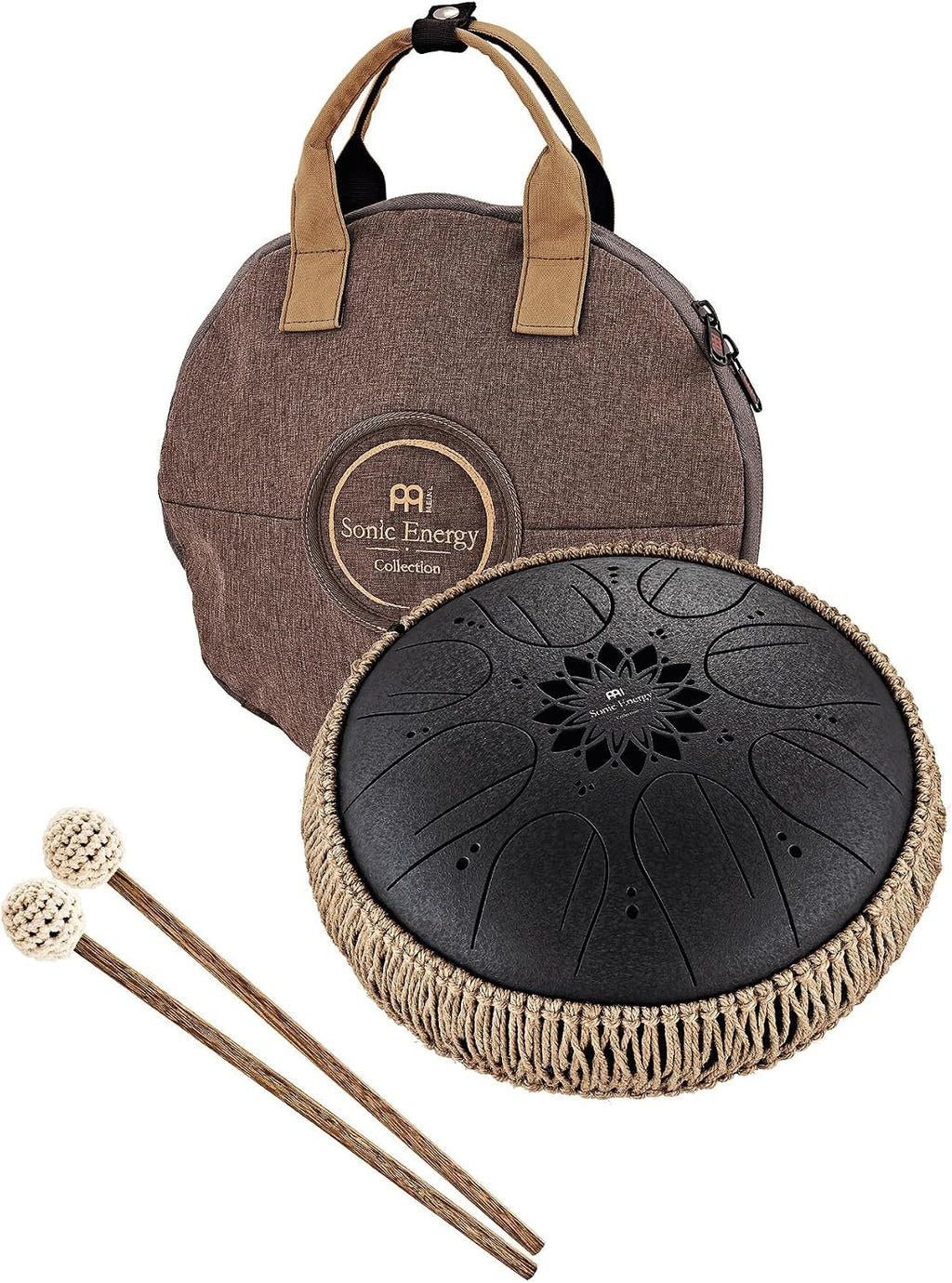 Meinl Sonic Energy Octave Steel Tongue Drum 8 Notes 10' with Mallets, Bag — Sound Healing Instrument for Musical Education, Meditation, ASMR, Yoga