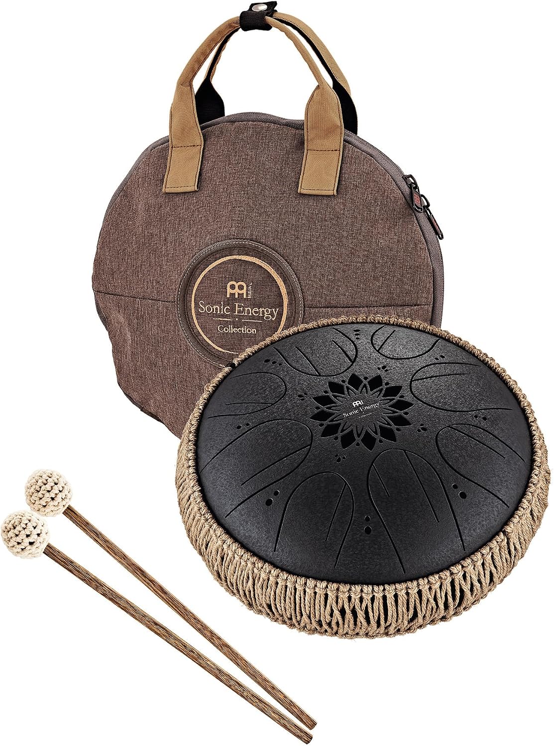 Meinl Sonic Energy Octave Steel Tongue Drum 8 Notes 10' with Mallets, Bag — Sound Healing Instrument for Musical Education, Meditation, ASMR, Yoga