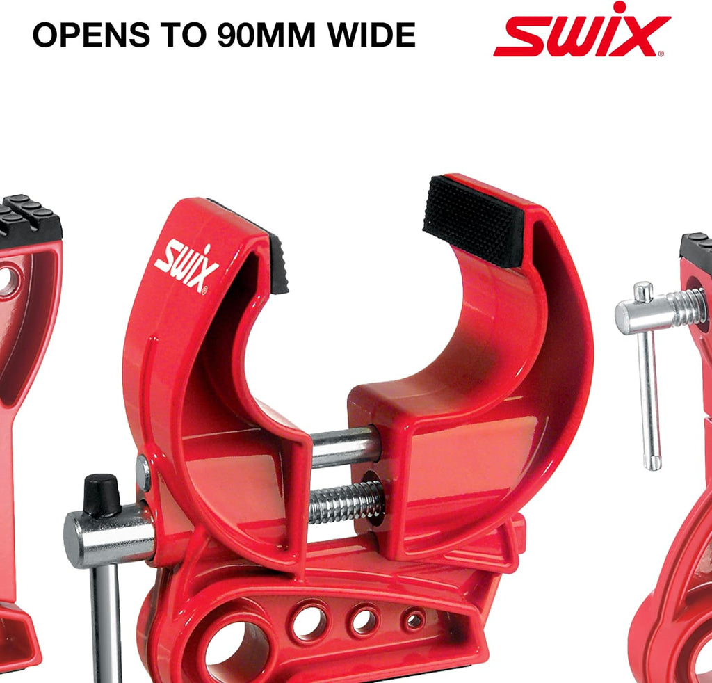 Swix Ski Vise & Wax Bundle - T149-50 Vise with 50mm Jaws & U180 Universal Glide Wax, 180g
