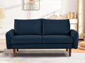 Container Furniture Direct Kent Velvet Loveseat Sofa for Modern Living Rooms and Compact Spaces, Comfy 2 Seater Couch Studio Apartment Furniture with Sleek Design, Dark Blue