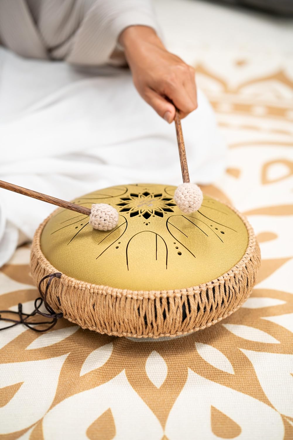 Meinl Sonic Energy Octave Steel Tongue Drum 8 Notes 10' with Mallets, Bag — Sound Healing Instrument for Musical Education, Meditation, ASMR, Yoga