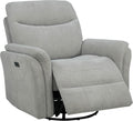 Coaster Home Furnishings - Adler - Upholstered Power Swivel Glider Recliner with Built-in Control Panel, Dual USB Ports, Foam Cushion and Transitional Style - Living Room - Ivory - 610423P