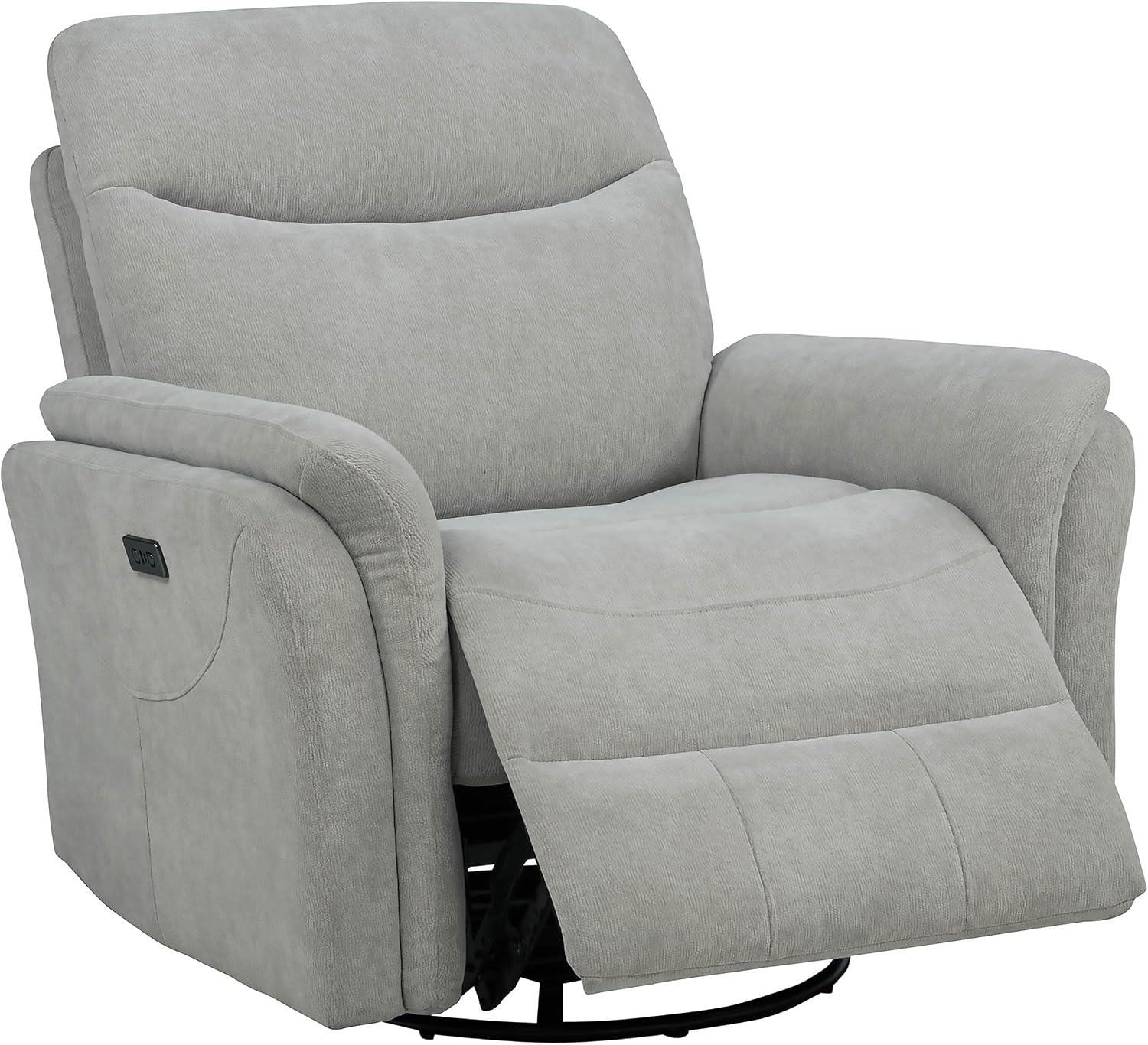 Coaster Home Furnishings - Adler - Upholstered Power Swivel Glider Recliner with Built-in Control Panel, Dual USB Ports, Foam Cushion and Transitional Style - Living Room - Ivory - 610423P