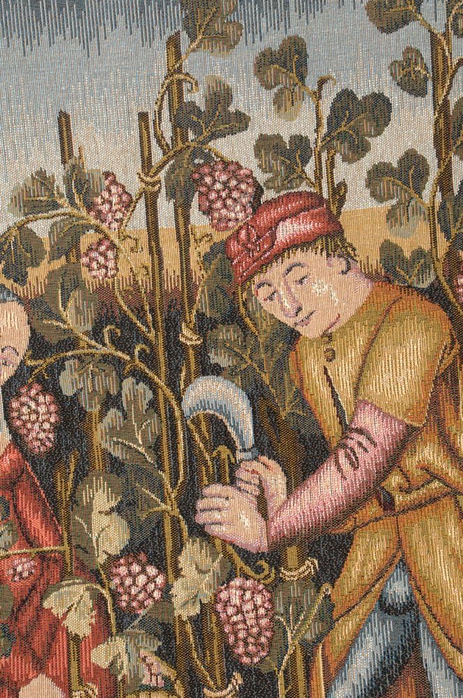 C Charlotte Home Furnishings Inc. Vendanges French Tapestry Wall Hanging 58 X 41 Inch Viscose Cotton And Polyester Blend Wall Art Woven In France Perfect For Home Decor And Wall Decor