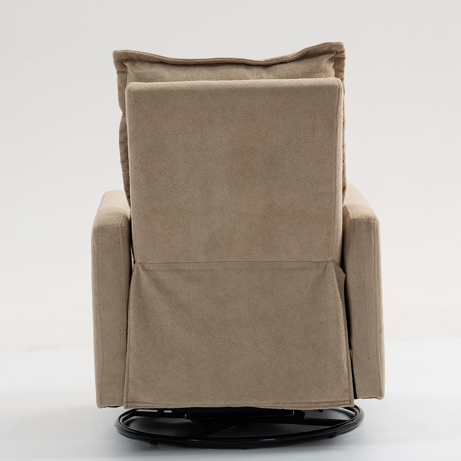 ERYE Modern Manual Reclining Chair Lovely Swivel Glider Rocker Chair for Living Room Bedroom Studio, Manual Recliner Armchair 360° Swivel Boucle Upholstered Nursery Armchair