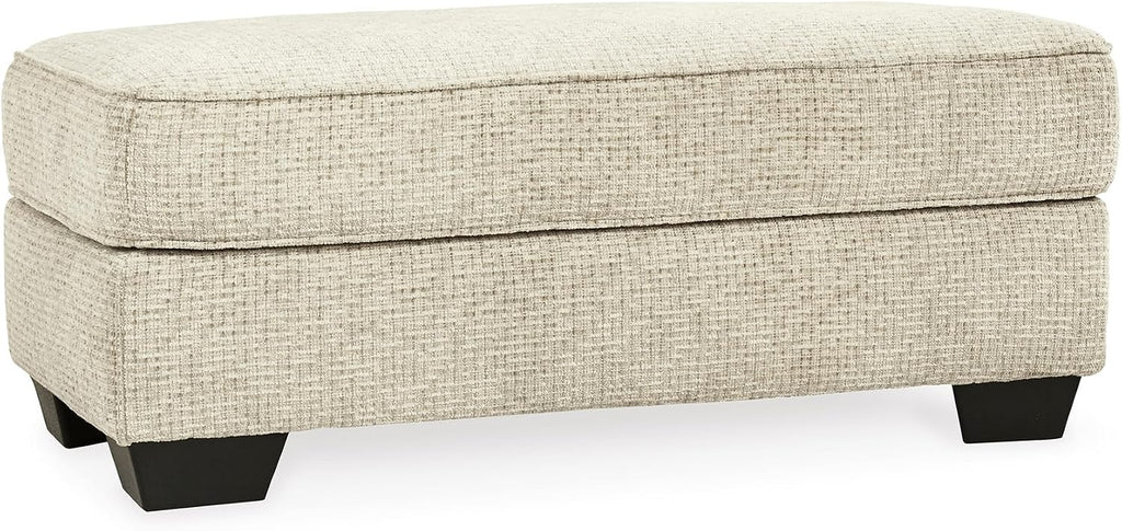 Signature Design by Ashley Monaghan Classic Upholstered Ottoman, Beige