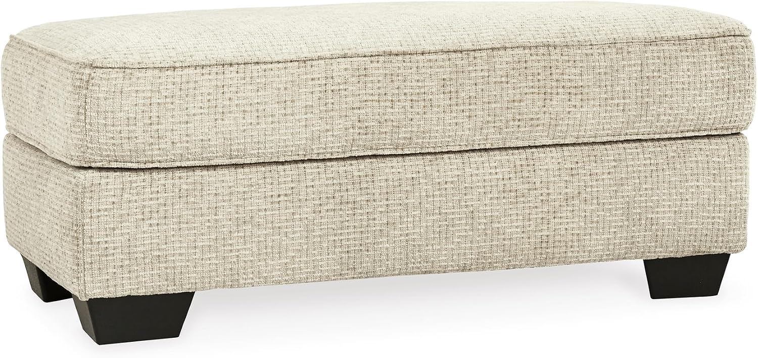 Signature Design by Ashley Monaghan Classic Upholstered Ottoman, Beige