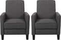 Christopher Knight Home Emmie Fabric Recliner (Set of 2), Smoke, Dark Brown