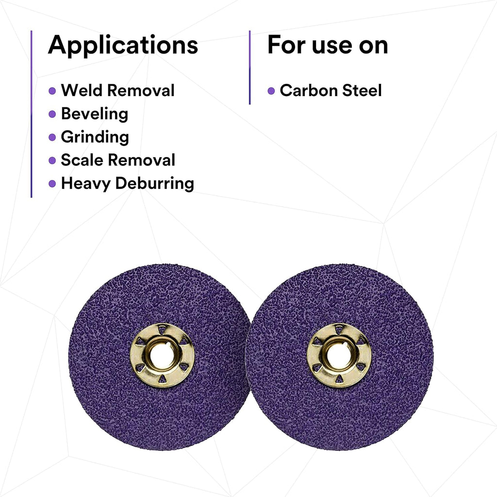 3M Cubitron II Fibre Disc 982CX Pro, 36+, TN Quick Change, 5 in, Die TN500P, Pack of 25, Improved Productivity, Longer Cut Rates, Designed for Heavy Metal Removal, Excels in Carbon Steel Applications