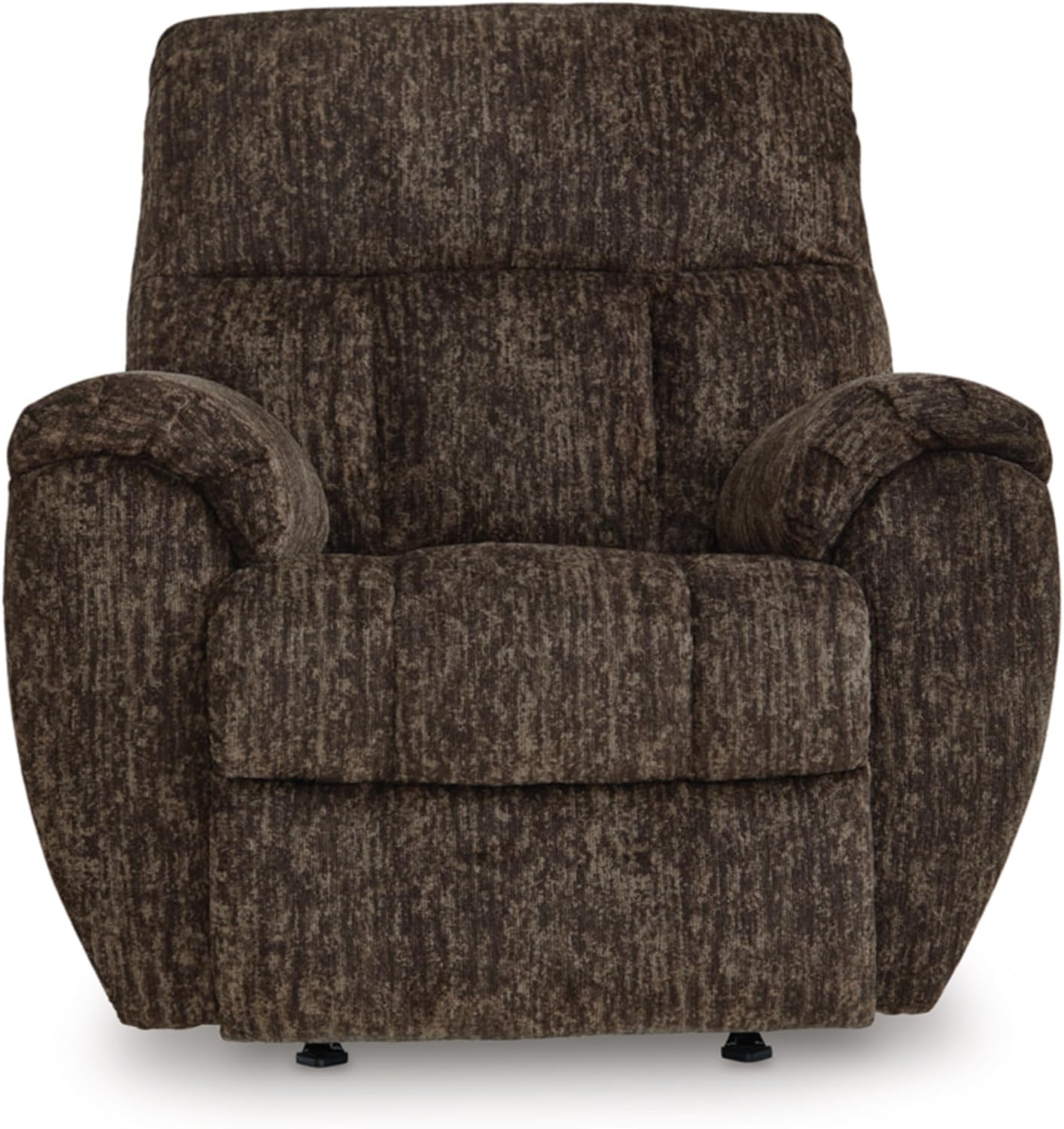 Signature Design by Ashley RiverCam Oversized Recliner Chair, Manual Rocker, Pillow-Top Arms and Polyester Fabric, Ideal for Living Room and Nursery, Chocolate Brown, 38' W