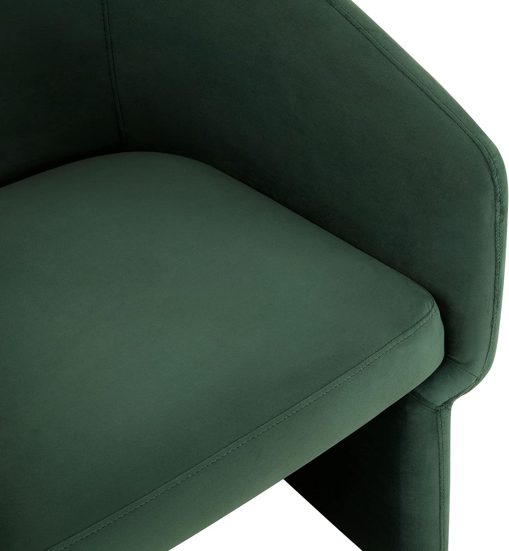 SAFAVIEH Couture Collection Susie Forest Green Velvet Barrel Back Accent Chair (Fully Assembled)