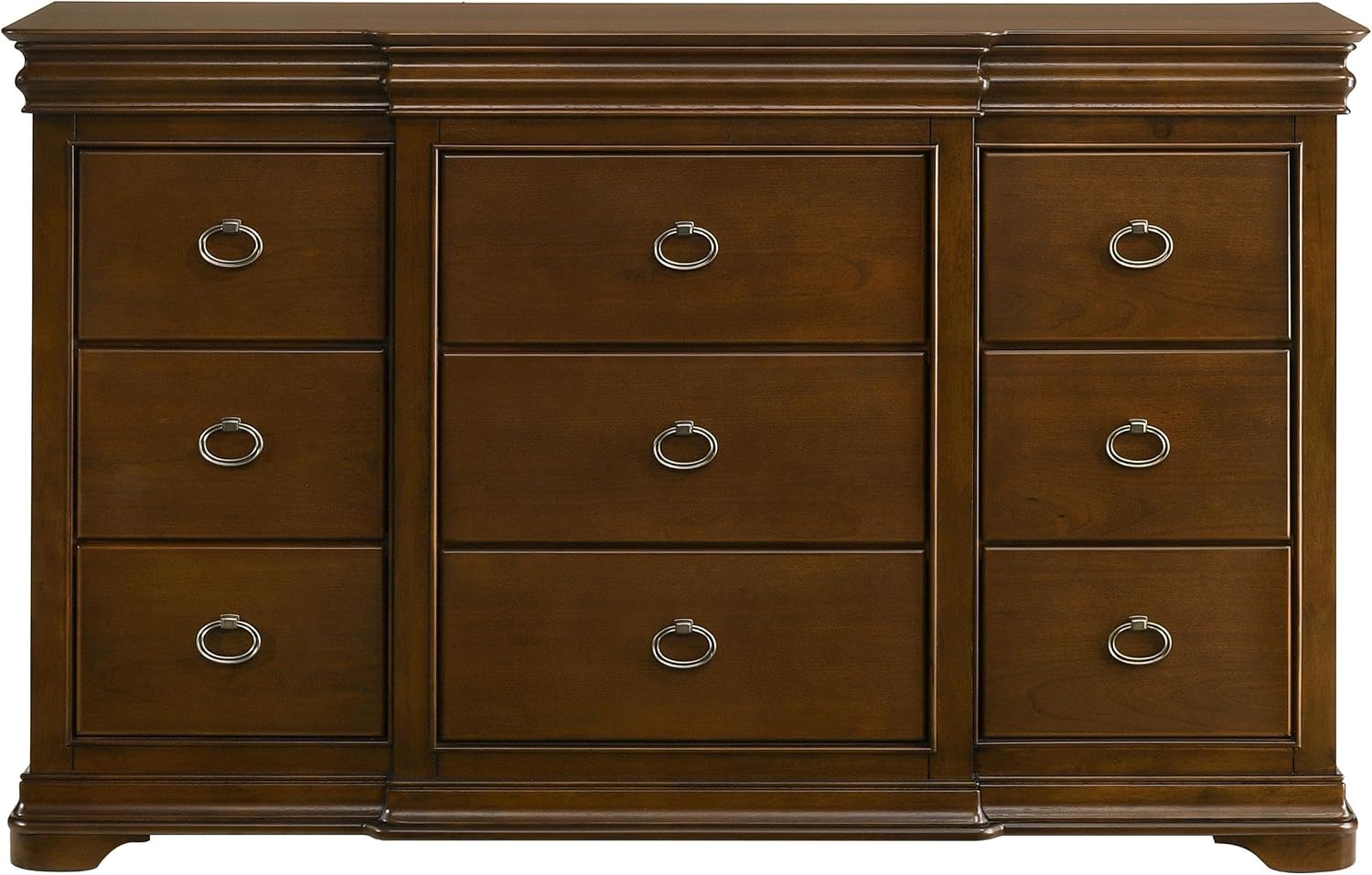Coaster Home Furnishings - Garland - Wood - 11-Drawer Bedroom Dresser Cabinet with Two Hidden Drawers, Cedar-Lined Bottom Drawers and Traditional Style - Bedroom - Brown Cherry - 205303