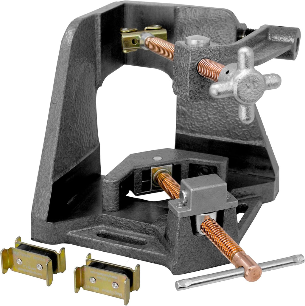 Strong Hand Tools 3-Axis Fixture Vise with Quick Acting Screw, Two Stand-Offs,'Swing Away' Arm with 4.75-Inch Miter Joint, 3.92-Inch T-Clearance, WAC45-SW