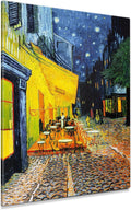 DECORARTS - Vincent Van Gogh Cafe Terrace at Night Large Canvas Art Giclee Print Gallery Wrapped Wall Art For Living Room Decor 30x40, Made In USA