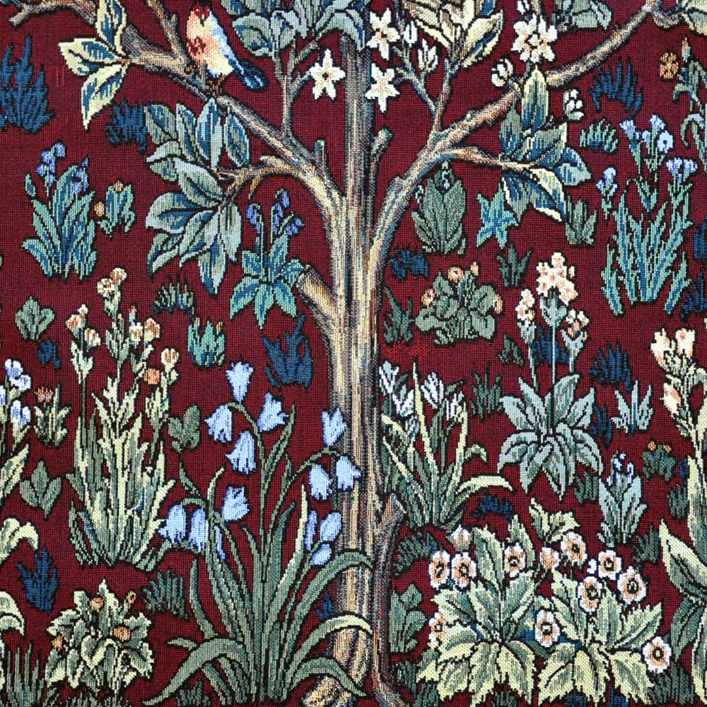 Aubelin Tapestry Long Ruby William Morris Tree of Life Fine Art Tapestry Wall Hanging Size 63'x35'