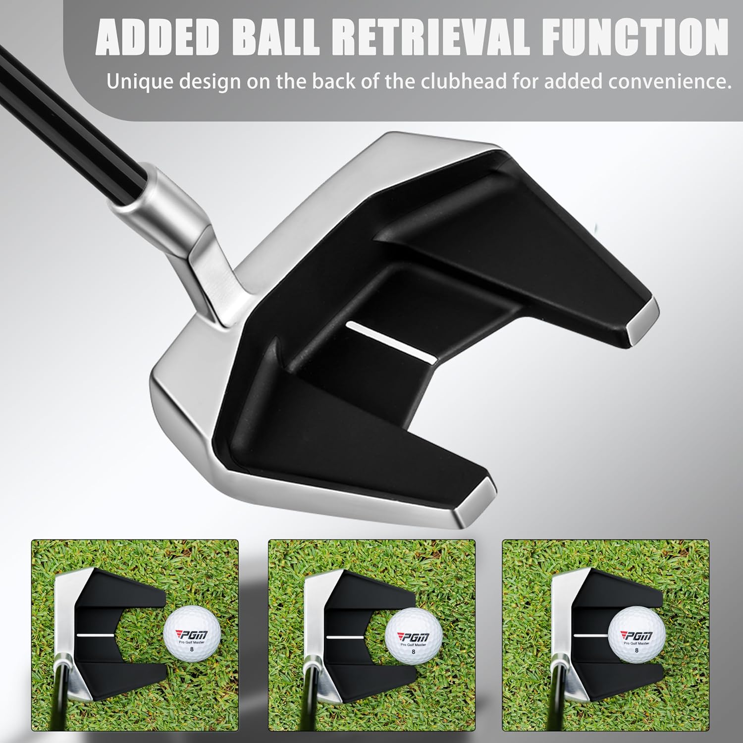 PGM Golf Putter for Men and Women - High MOI Mallet with Easy Alignment - Lightweight Graphite Shaft - Low Center of Gravity for Straighter Putts
