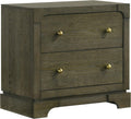 Coaster Home Furnishings Gran Park Modern Classic Wood 2-Drawer Bedroom Nightstand Bedside Table Organizer Unit Dark Cocoa 224932