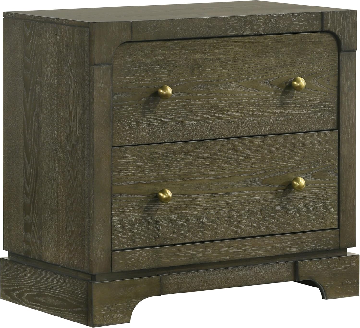 Coaster Home Furnishings Gran Park Modern Classic Wood 2-Drawer Bedroom Nightstand Bedside Table Organizer Unit Dark Cocoa 224932