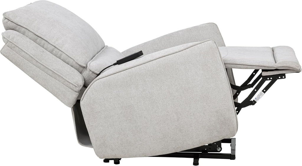 Coaster Home Furnishings - Sylmar - Dual Power Lift Recliner Chair with Adjustable Headrest, Wired Remote, Two USB Ports and Chenille Upholstery - Living Room - Dove Grey - 610524PP