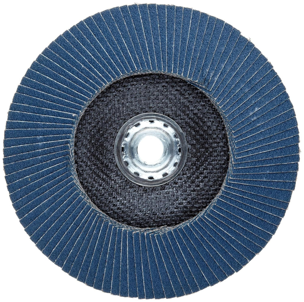 Weiler 50661 Tiger 5/8'-11 Arbor, 6' Diameter, 80 Grit, Zirconium, Phenolic Backing, Angled Abrasive Flap Disc (Pack of 10)