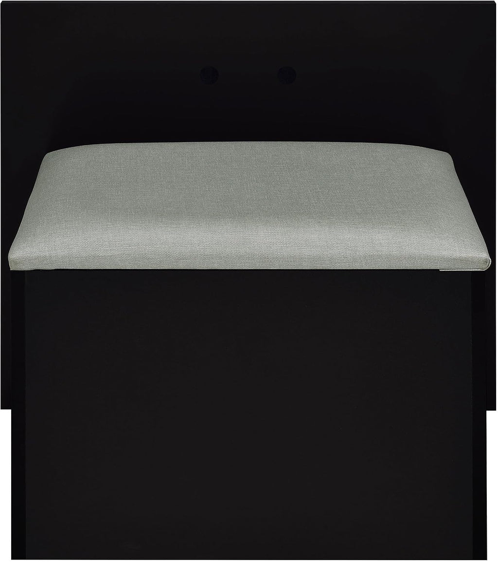Coaster Home Furnishings Flora 2-Drawer Vanity Set with Led Mirror Black High Gloss