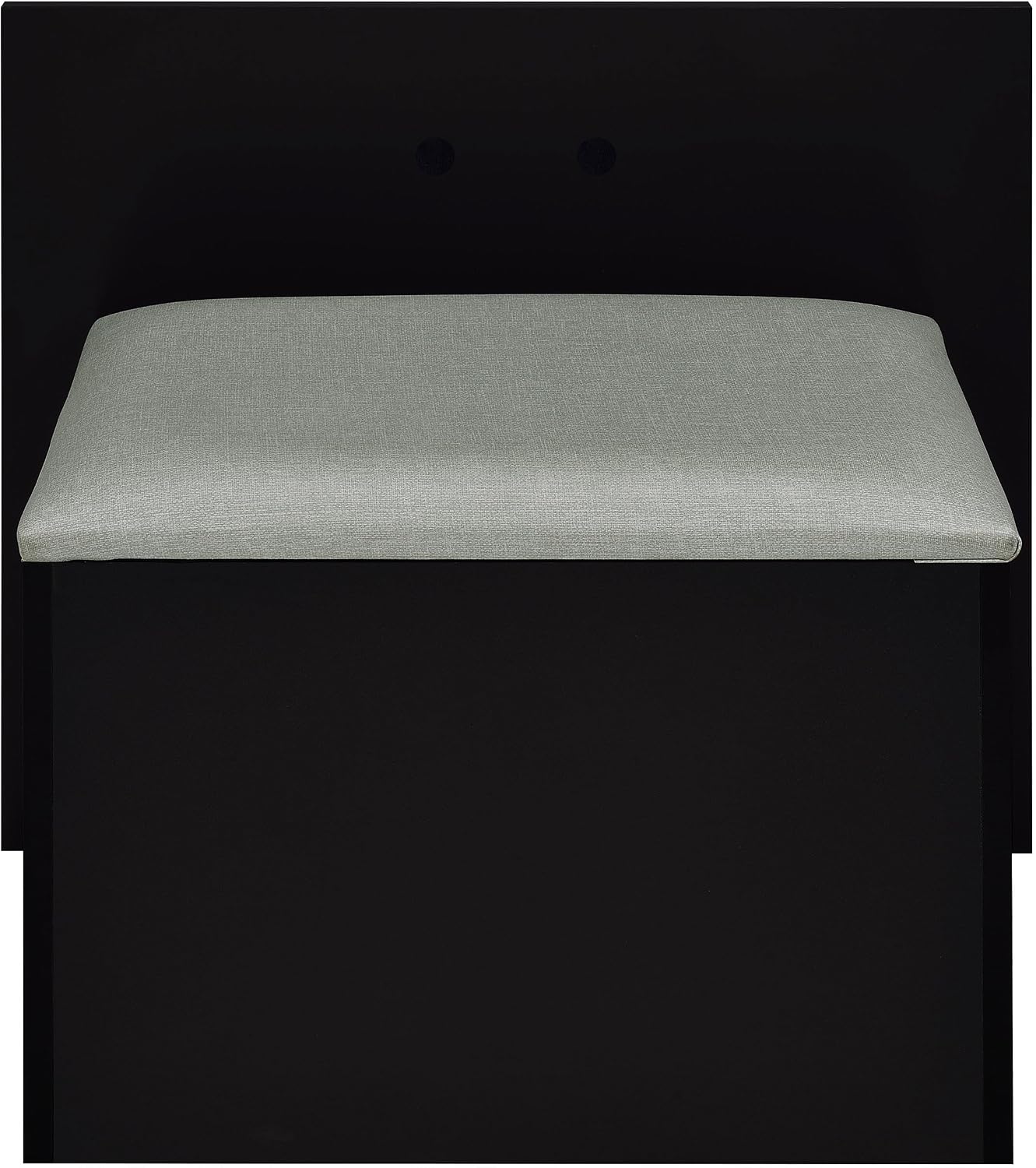 Coaster Home Furnishings Flora 2-Drawer Vanity Set with Led Mirror Black High Gloss