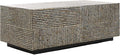 SAFAVIEH Home Collection Hamza Black Mother of Pearl Rectangular Prism Coffee Table (Fully Assembled)