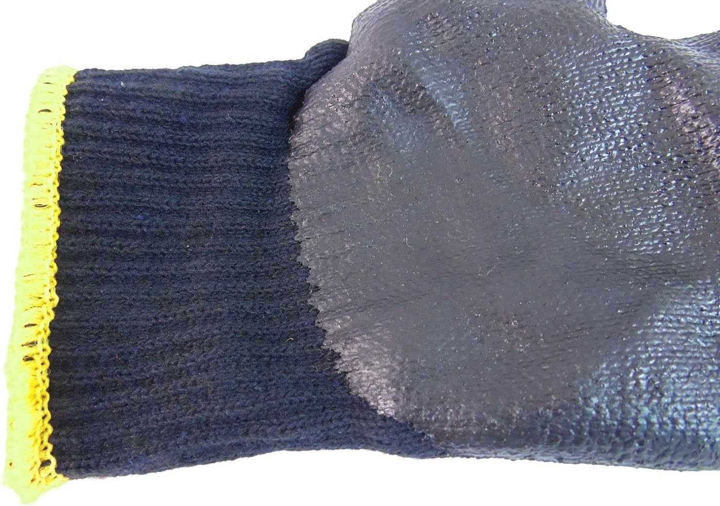 Heavy Duty Premium Knit Latex Palm Gloves, Double Dipped Coating, Black/Black (BGEBBLK,300)