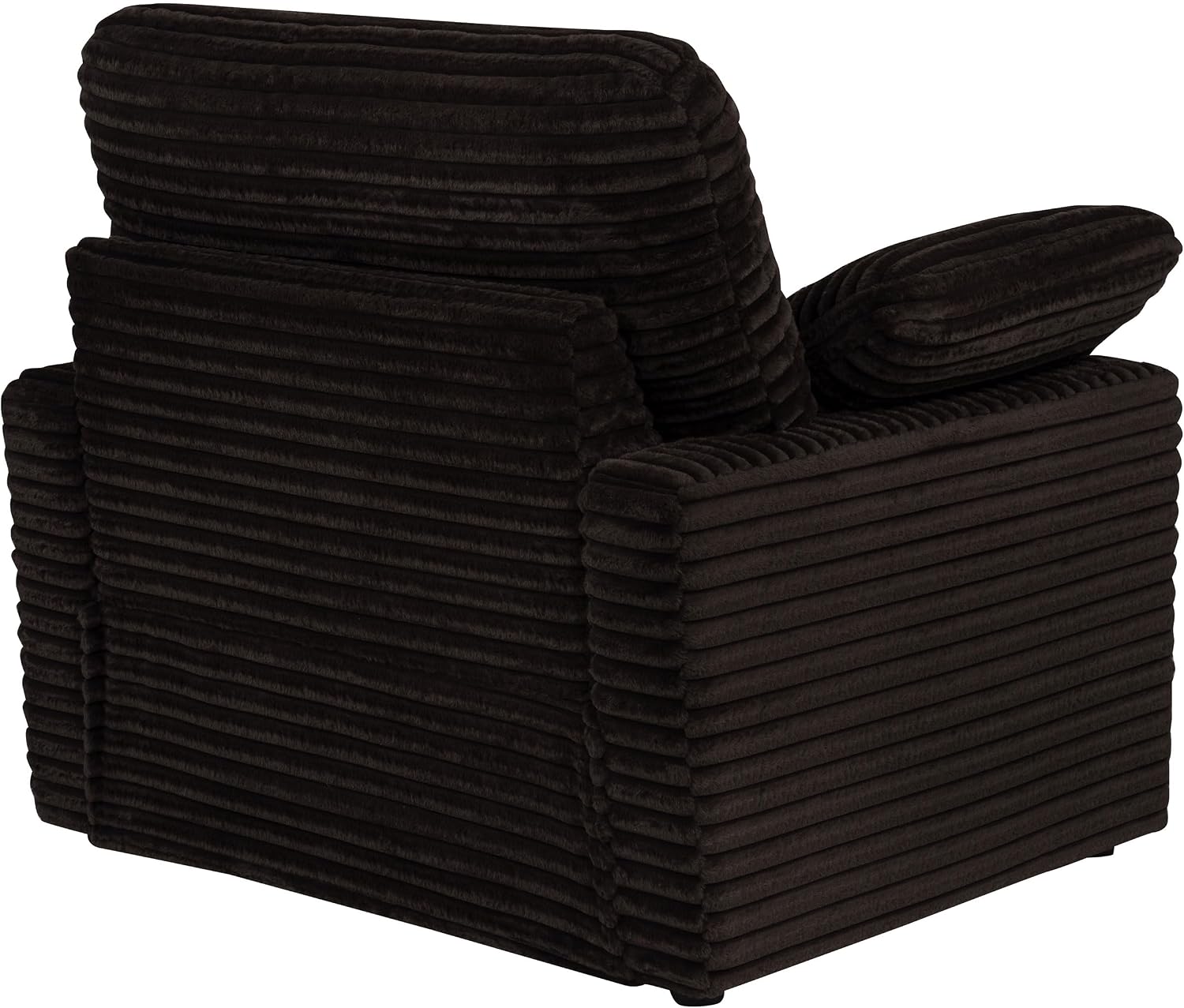 Coaster Home Furnishings - Collins - Wood and Fabric - Power Recliner with Horizontal Tufted Detail, Padded Arms, and Reversible Cushions - Living Room - Chocolate Brown - 610353P