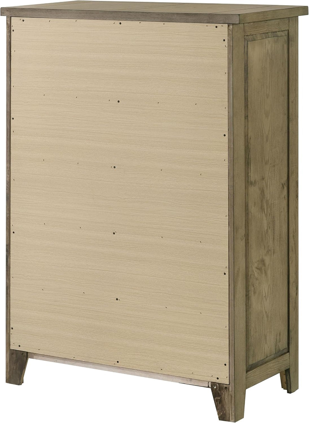 Coaster Home Furnishings - Hazlewood - Wood - 5-Drawer Chest with Bar Pull Handles, Full Extension Glides, Rustic Style and Tip-Over Restraint - Bedroom - Vineyard Oak - 207535