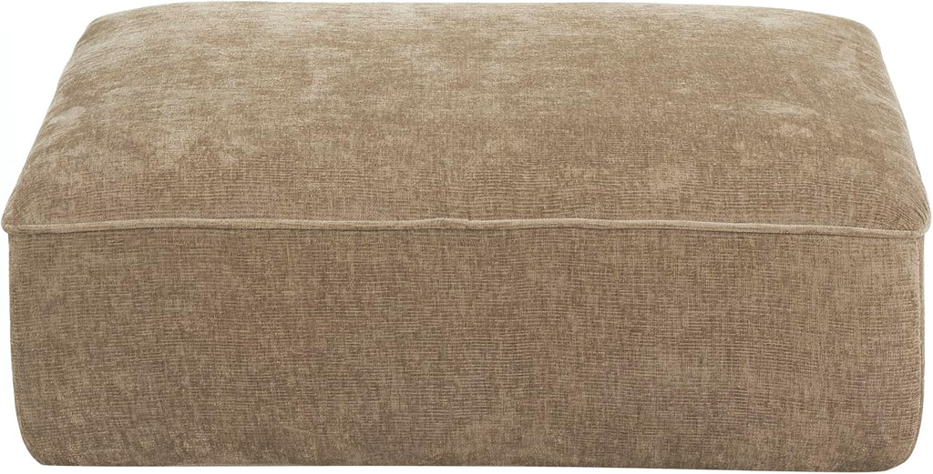 Christopher Knight Home Zacha 121' Modular L-Shape Sofa Couch with Chaise Lounge, Modern Boneless Sofa for Living Room, Fabric Upholstered Cloud Couch with Deep Seat, Dark Beige