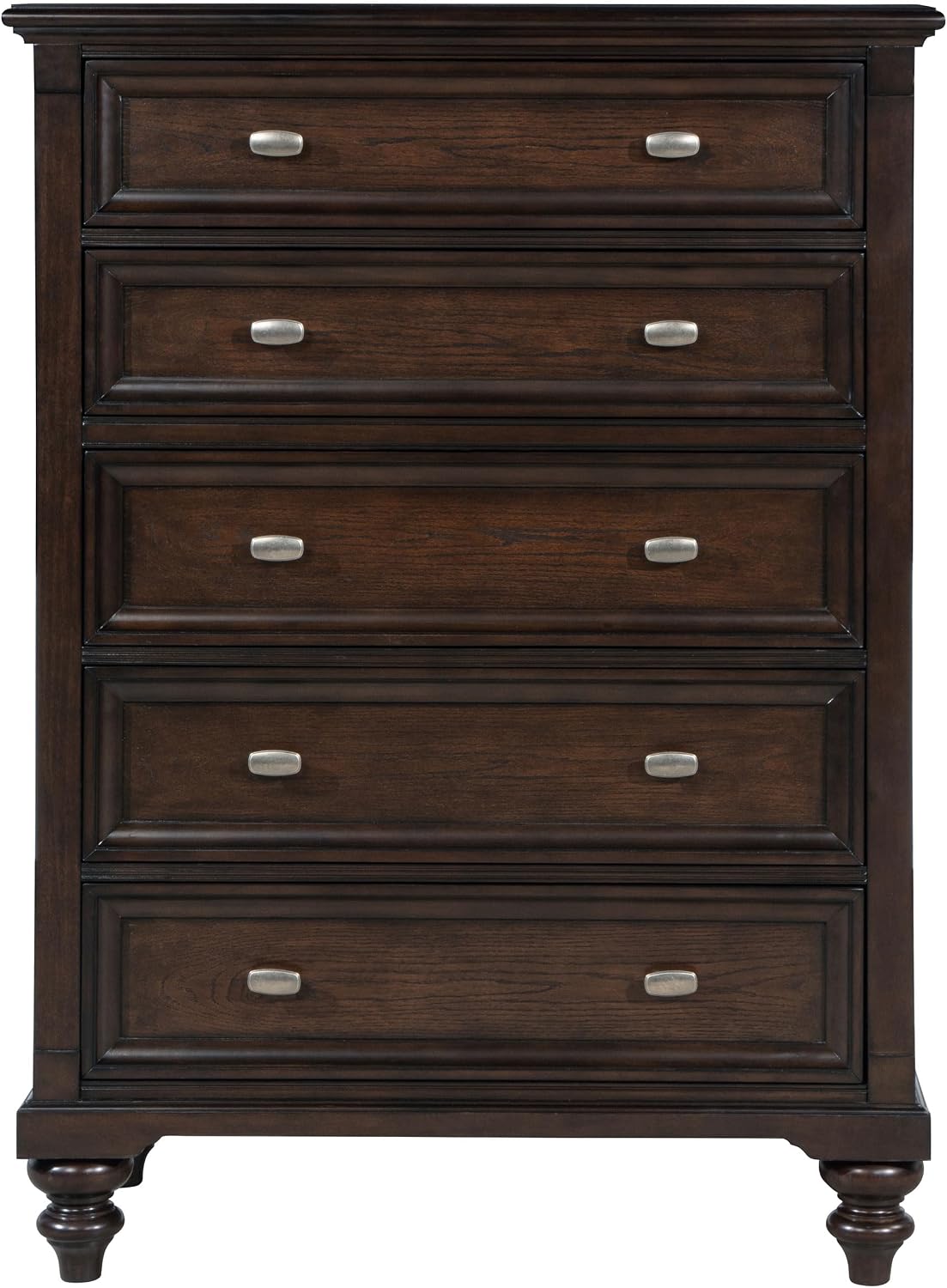 Coaster Home Furnishings Andover Traditional Wood 5-Drawer Bedroom Chest of Drawers Chiffonier Clothing Storage Cabinet Bedroom Armoire Tall Dresser Organizer Unit Dark Oak 223635