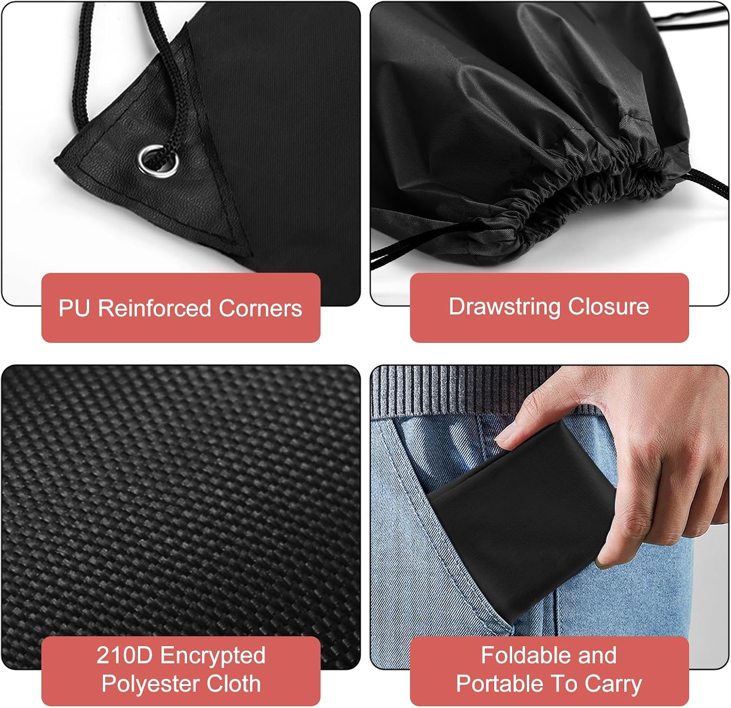 Custom Drawstring Backpack Gym Drawstring Bags 500 Packs Personalized Draw String Backpack with Your Logo Image Text Customized SackPack Bags for Sports Traveling Gym Swimming Yoga Daily Use