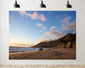 Trykid 20x10ft Coastal Beach Green Mountain Backdrop Sunset Ocean Wave Scenery Photography Background Vacation Camping Party Decoration Tapestry Photo Studio Prop Fabric