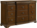 Coaster Home Furnishings - Garland - Wood - 11-Drawer Bedroom Dresser Cabinet with Two Hidden Drawers, Cedar-Lined Bottom Drawers and Traditional Style - Bedroom - Brown Cherry - 205303