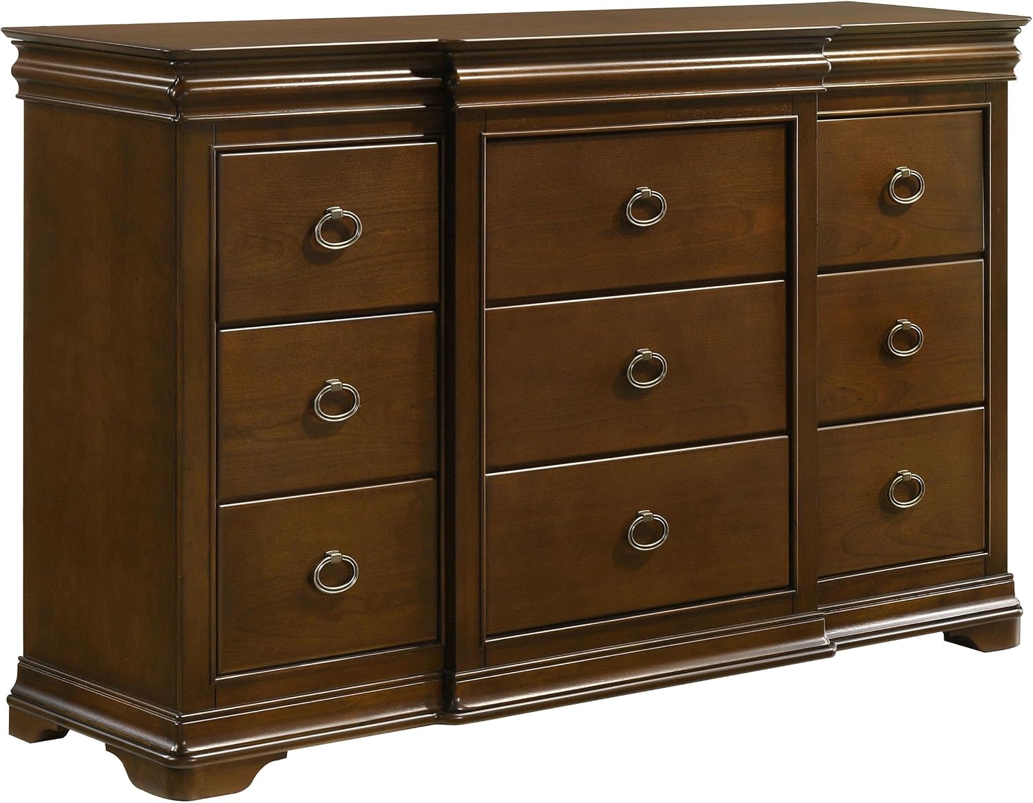 Coaster Home Furnishings - Garland - Wood - 11-Drawer Bedroom Dresser Cabinet with Two Hidden Drawers, Cedar-Lined Bottom Drawers and Traditional Style - Bedroom - Brown Cherry - 205303