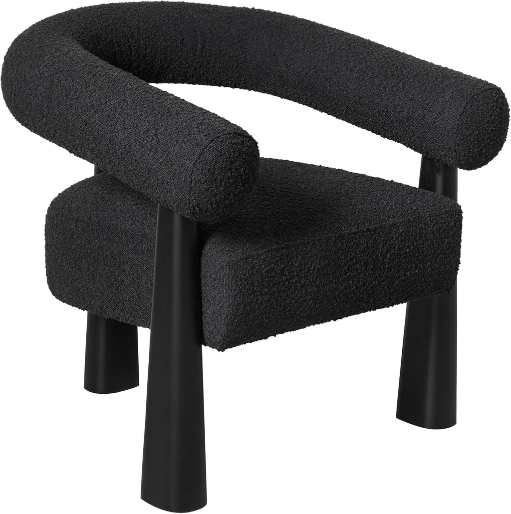 Tov Furniture Spara Black Performance Boucle Accent Chair (Black)