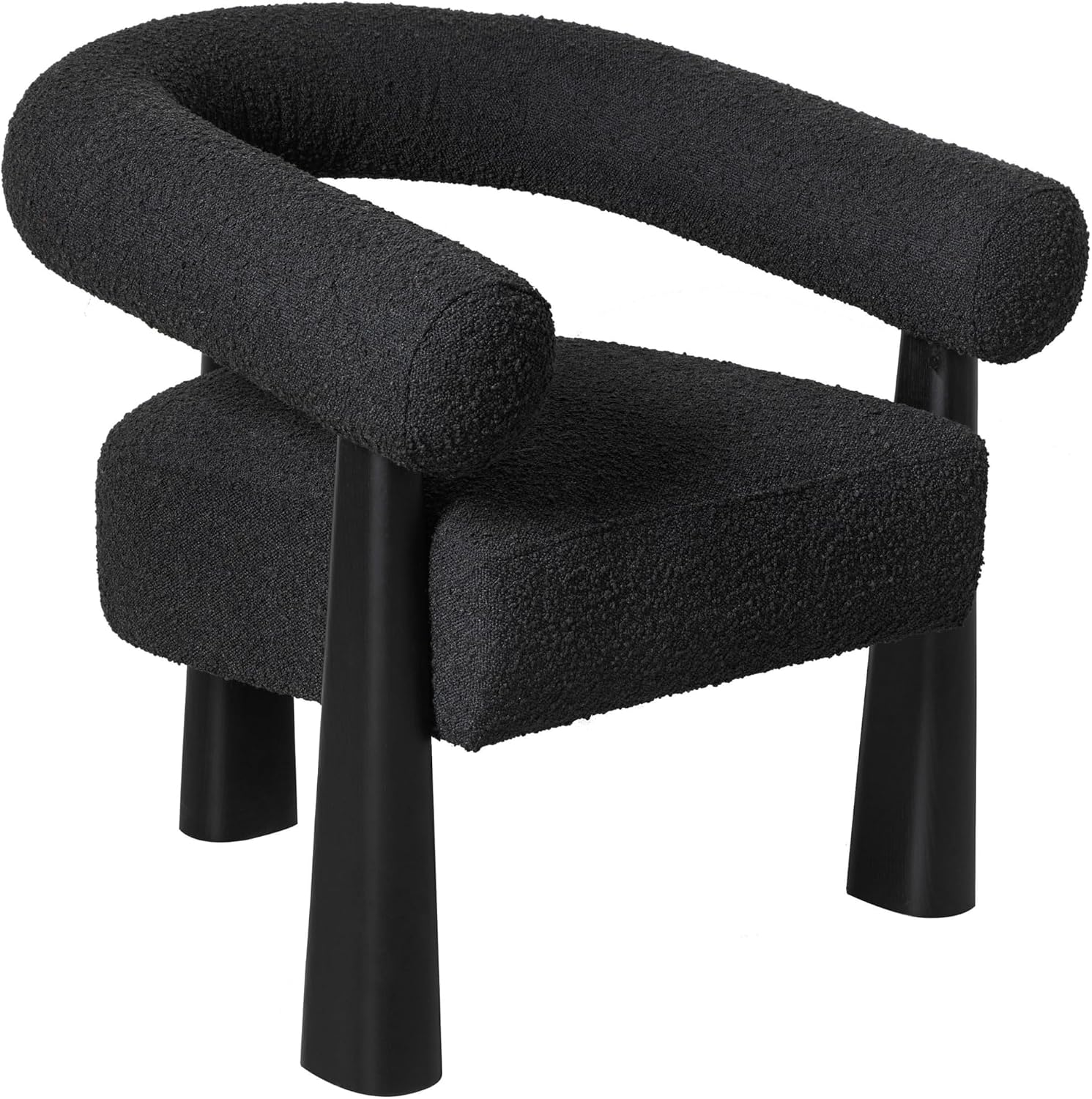 Tov Furniture Spara Black Performance Boucle Accent Chair (Black)